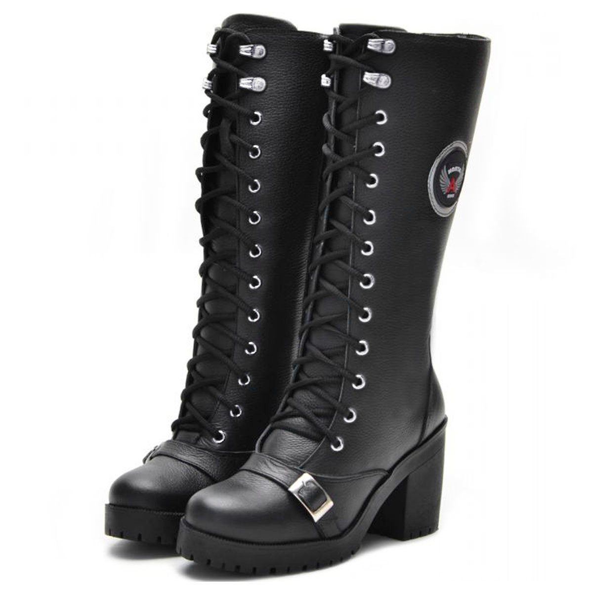 Bota Motociclista em couro Atron Shoes Roqueira 9402 1