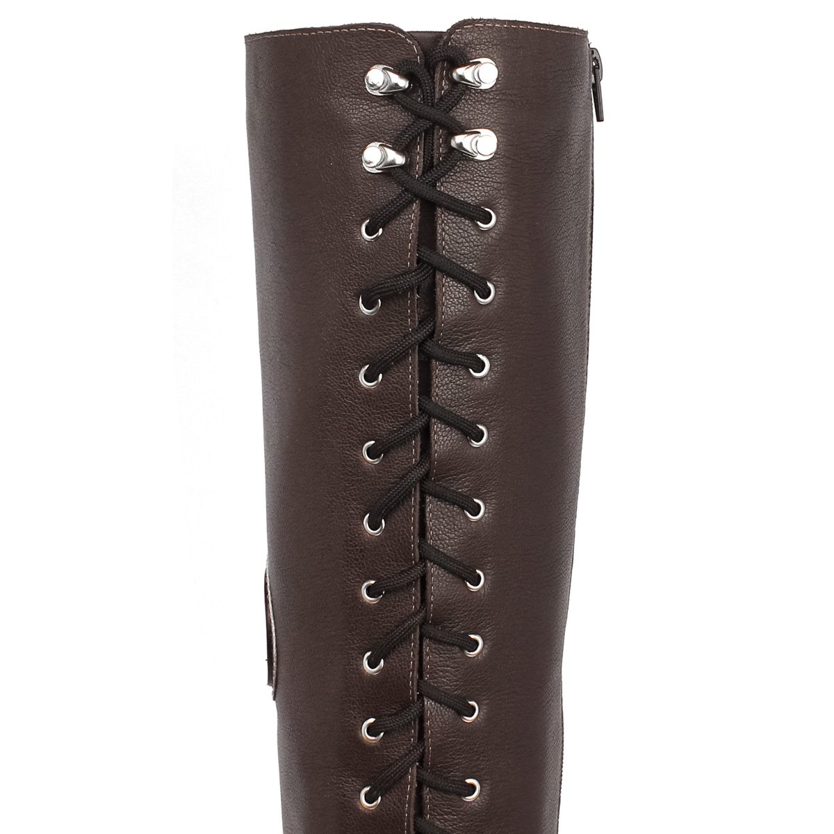 Bota Feminina Motociclista Cano Alto Couro Legítimo 68 cm 9415 - Imagem 5