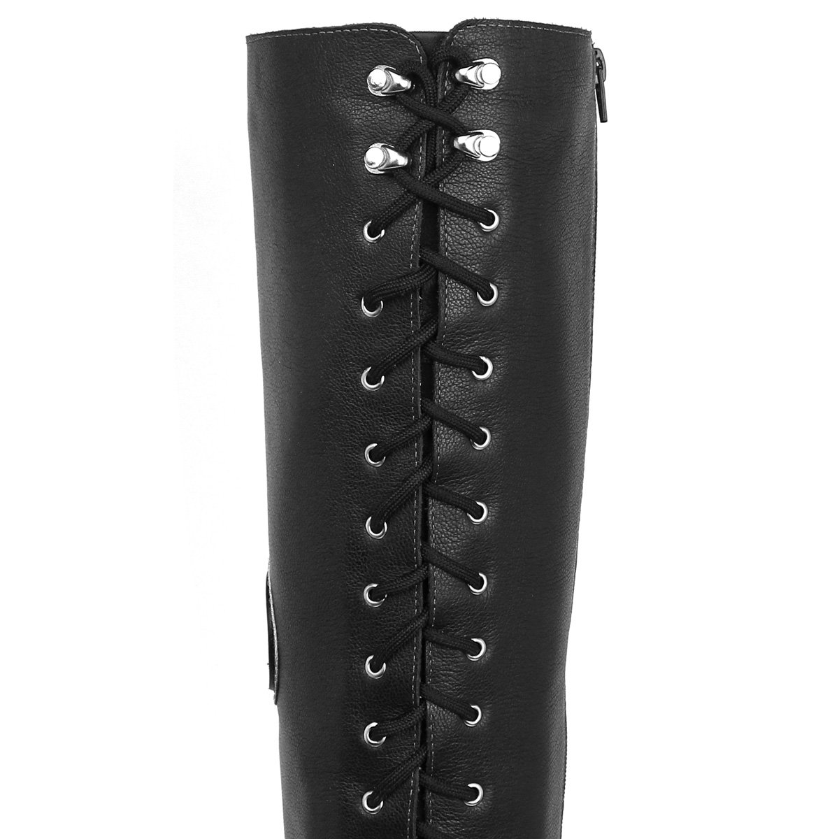 Bota Feminina Motociclista Cano Alto Couro Legítimo 68 cm 9415 - Imagem 5